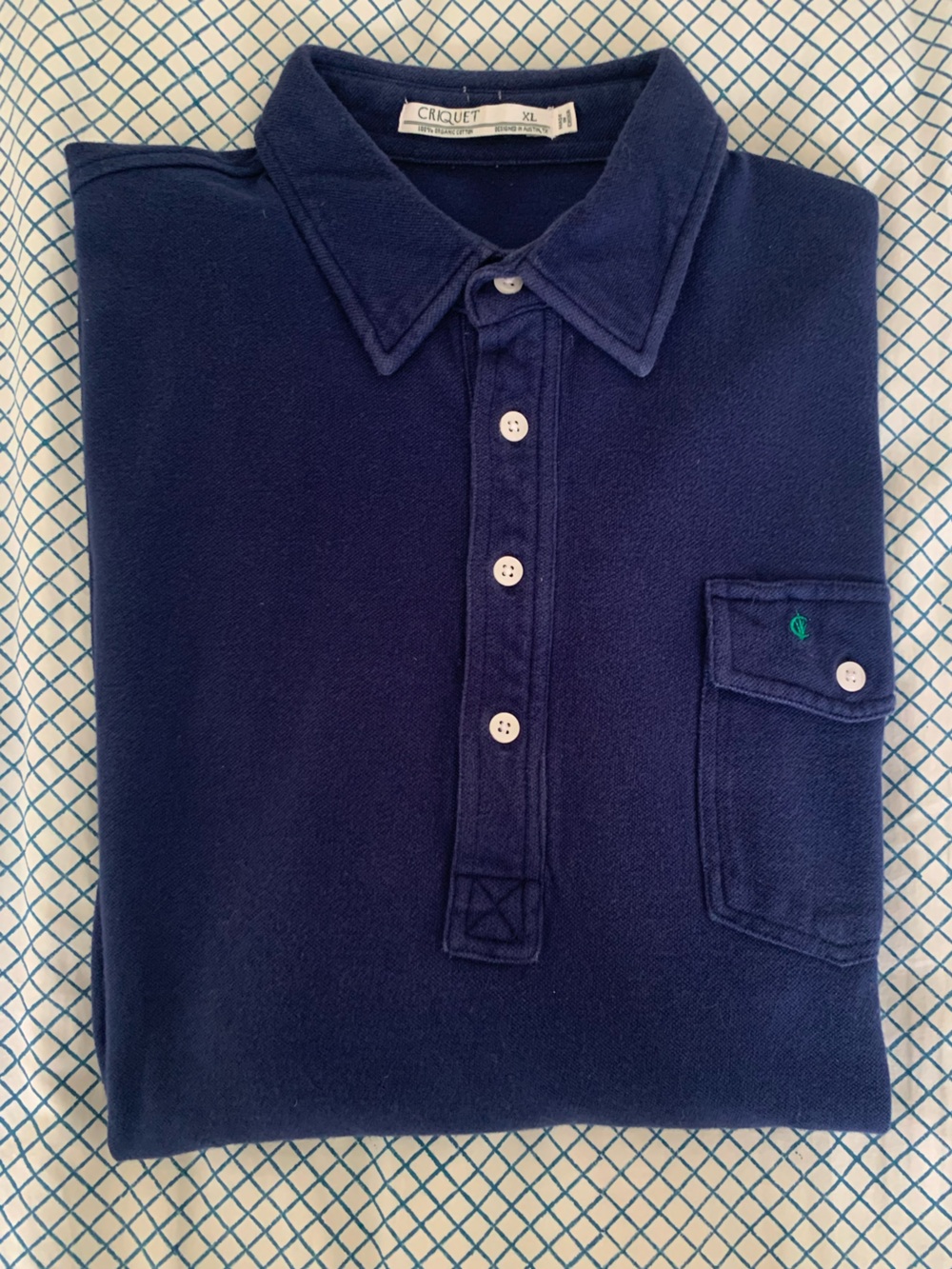 Criquet Shirt LONG SLEEVE PLAYERS SHIRT Men’s size XL blue